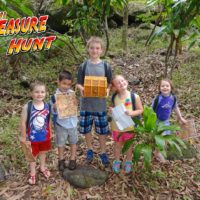 Maui Treasure Hunt kids in forest