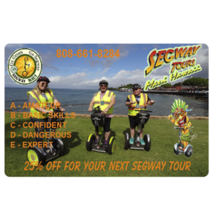 Segway Driver’s License – souvenir from Lahaina, Maui, Hawaii Red