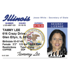 Segway Driver’s License – souvenir from Lahaina, Maui, Hawaii Red