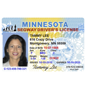 Segway Driver’s License – souvenir from Lahaina, Maui, Hawaii Red