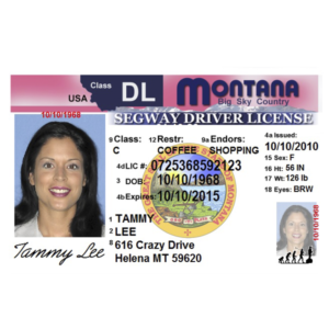 Segway Driver’s License – souvenir from Lahaina, Maui, Hawaii Red