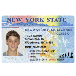 Segway Driver’s License – souvenir from Lahaina, Maui, Hawaii Red