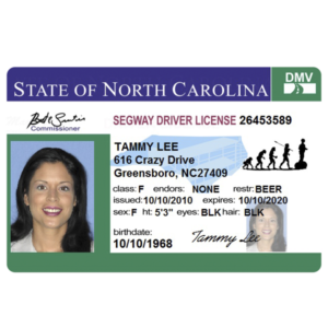 Segway Driver’s License – souvenir from Lahaina, Maui, Hawaii Red