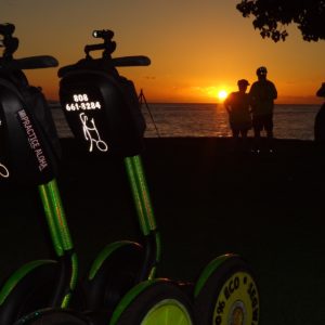 Segway Maui couple sunset
